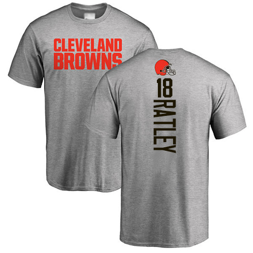 Men Cleveland Browns Damion Ratley Ash Jersey #18 NFL Football Backer T Shirt->cleveland browns->NFL Jersey